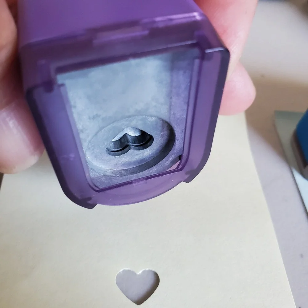 Purple Heart Paper Punch Scrapbooking Craft Tool Small Shape Cutter